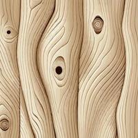 textura de madera clara con nudos, fondo de tablón - vector