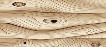 textura panorámica de madera clara con nudos - vector