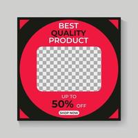 Best quality product social media post template vector