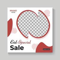 Eid special fashion sale social media post template vector