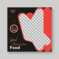 Special ramadan food sale social media post template vector