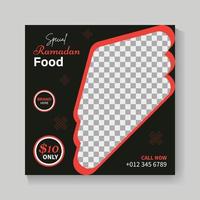 Special ramadan food sale social media post template vector