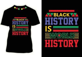 diseño de camiseta del mes de la historia negra vector