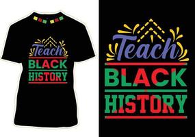 diseño de camiseta del mes de la historia negra vector