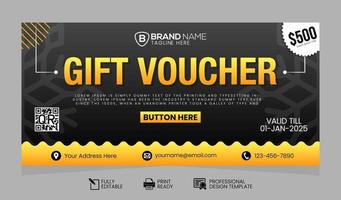 Vector Gift Voucher Design Template