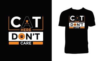 diseño de camiseta de tipografía de gato vector