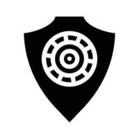 anti-virus protection shield glyph icon vector illustration