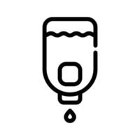 ilustración de vector de icono de línea de botella de jabón líquido de saneamiento
