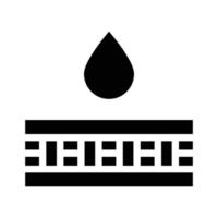 waterproof layer water drop glyph icon vector illustration