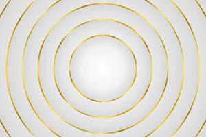 Modern luxury circle abstract background white and gold color vector