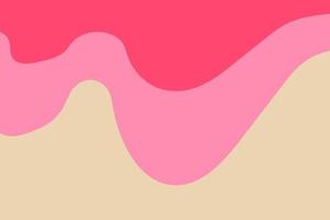 Paper cut cream color abstract wave background pastel color, vector illustration