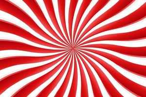 Red and white optical illusion burst abstract background with rays, vector illustration