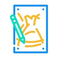 sketches stylist color icon vector illustration