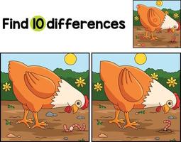 Chicken Farm Find The Differences vector