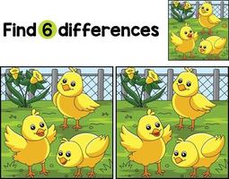 Chicks Farm Find The Differences vector
