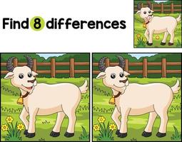 Goat Farm Find The Differences vector