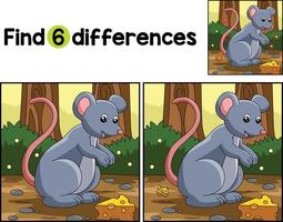 Mouse Farm Find The Differences vector