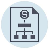 Glyph icon for finance chart. vector