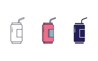 Soda tin icon vector