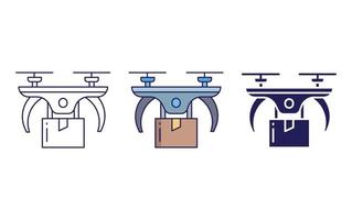 Drone Delivery icon vector