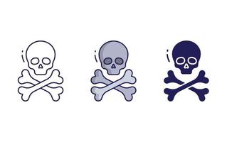 Human skull icon vector