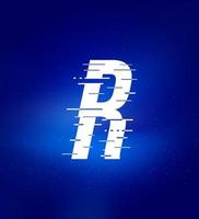 R letter fast speed logo. Animated letters. Technology labels, match headlines, sports posters, book and banner design etc. vector