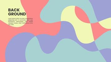 Fondo de vector abstracto fluido colorido pastel adecuado para banners, telón de fondo, papel tapiz, materiales impresos