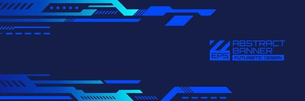 banner futurista abstracto, vector de fondo cyberpunk con adorno de formas hud, futurismo retro de tecnología moderna