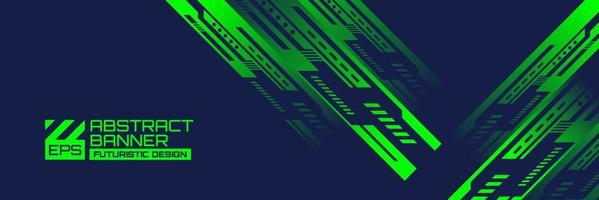 banner futurista abstracto, vector de fondo cyberpunk con adorno de formas hud, futurismo retro de tecnología moderna