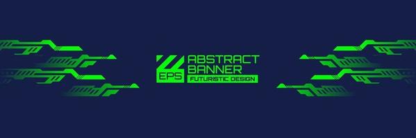 banner futurista abstracto, vector de fondo cyberpunk con adorno de formas hud, futurismo retro de tecnología moderna