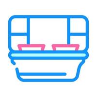 sections lunchbox color icon vector illustration color