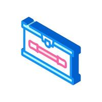 lunchbox with handle isometric icon vector illustration