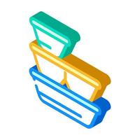 box sets isometric icon vector illustration color