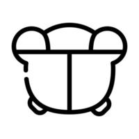 child lunchbox line icon vector illustration black