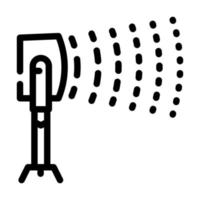 long-range acoustic device protest meeting line icon vector illustration