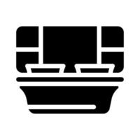 sections lunchbox glyph icon vector illustration black