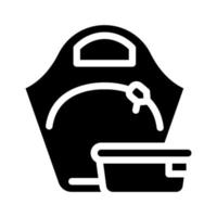 women lunchbox glyph icon vector illustration black