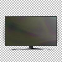 Screen Lcd Plasma Vector Isolated On Checkered Background