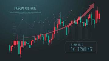 Time Frame FX trade, up trend in Stock market or forex trading graph in graphic concept suitable for financial investment or Economic trends business idea and all art work design. vector