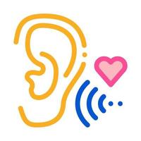 Sound for Ear Icon Vector Outline Illustration