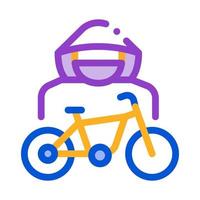 ilustración de contorno de vector de icono de robo de bicicleta