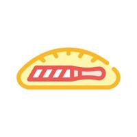 knife in bread color icon vector illustration