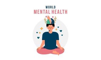 ilustración del concepto de conciencia de salud mental vector