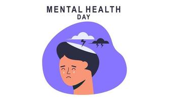 Mental health awareness concept illustration vector