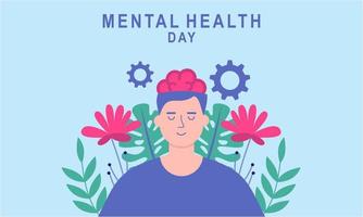 Mental health awareness concept illustration vector