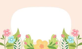 Natural background with flowers vector