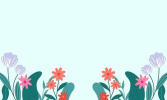 Natural background with flowers vector