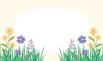 Natural background with flowers vector