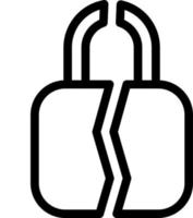 Broken Lock Icon Design vector