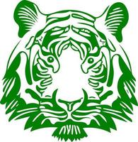 arte lineal de tigre vector